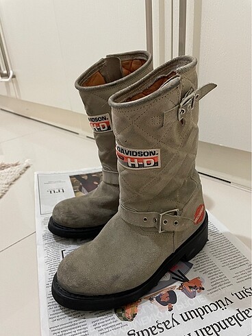 38 Beden ten rengi Renk Harley davidson bej bot