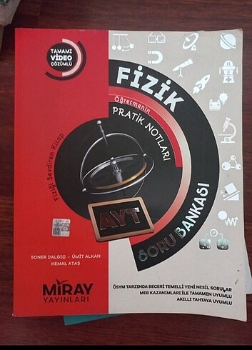 Miray yayınları Ayt fizik soru bankası