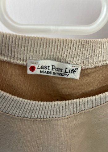 Bej Baskılı Crop Sweatshirt Kadın - Görsel 3