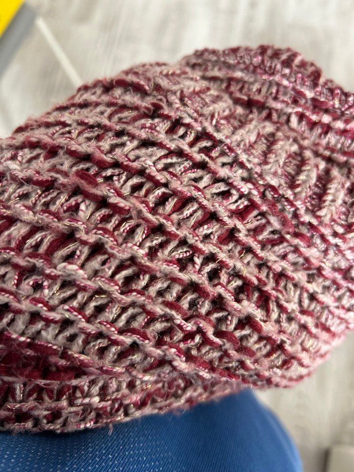 Bordo Örgü Kadın Kazak - Görsel 4