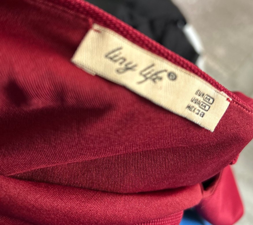 Bordo V Yakalı Midi Elbise - Görsel 3