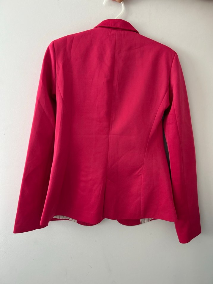 Pembe Kadın Midi Blazer Ceket - Görsel 2