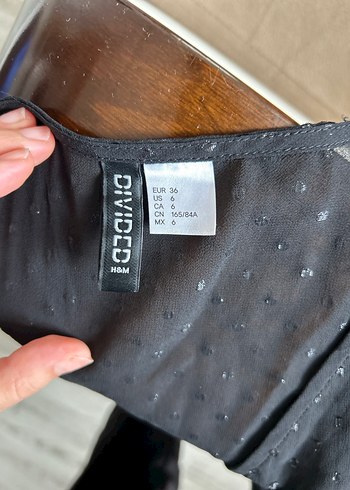 Siyah V Yaka Midi Elbise - Görsel 3