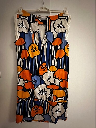 Zara Zara Çiçek Desenli Renkli Elbise