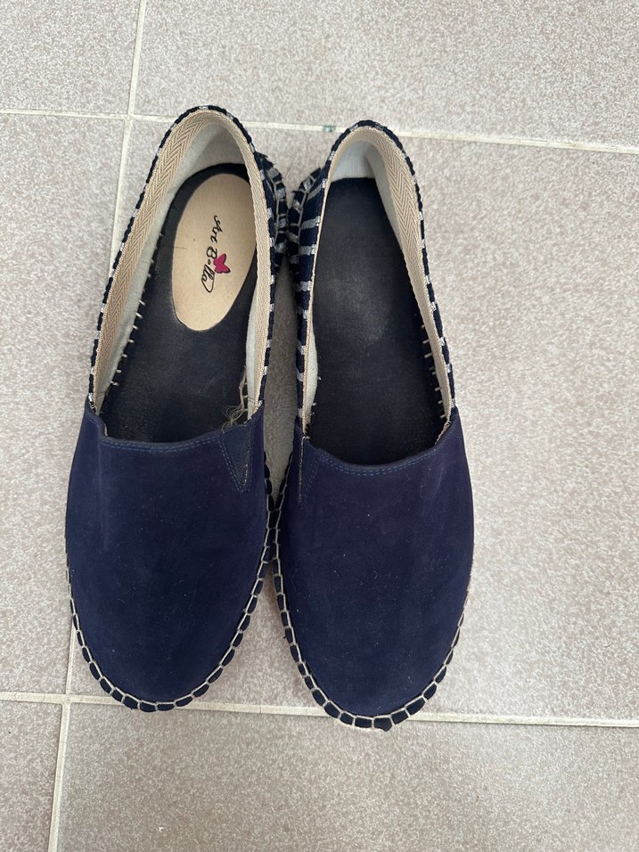 Kadın Süet Espadril Velcro Detaylı Babet Ayakkabı - Görsel 2