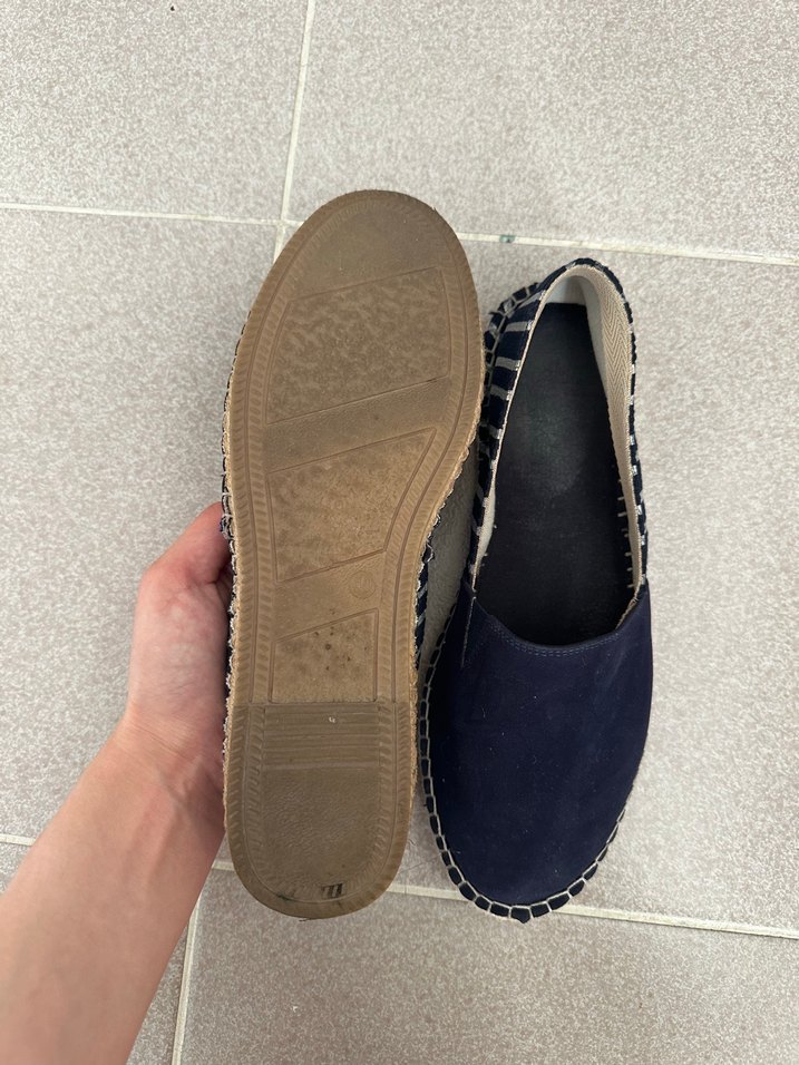 Kadın Süet Espadril Velcro Detaylı Babet Ayakkabı - Görsel 4