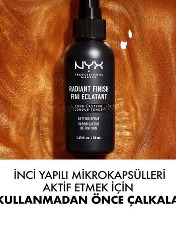 NYX Işıltılı Bitişli Makyaj Sabitleyici Sprey 50 ml - Görsel 4