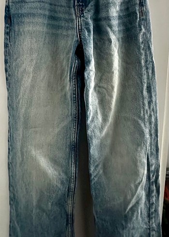 Bershka Mavi Baskılı Rahat Kesim Kadın Kot - Görsel 2