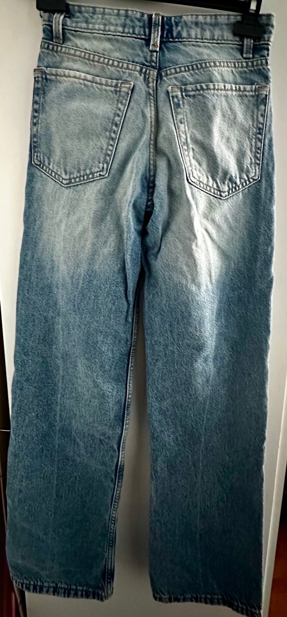 Bershka Mavi Baskılı Rahat Kesim Kadın Kot - Görsel 3