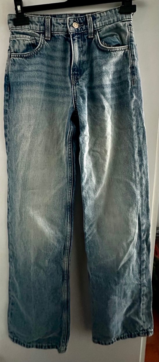 Bershka Mavi Baskılı Rahat Kesim Kadın Kot - Görsel 2