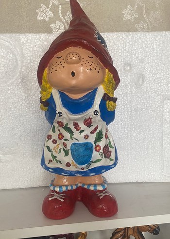 Renkli cüce Kız Bahçıvan Biblo