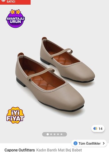 Capone Outfitters Kadın Bantlı Mat Bej Babet