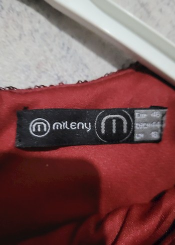 Bordo Siyah Uzun Kollu Abiye Elbise - Görsel 13