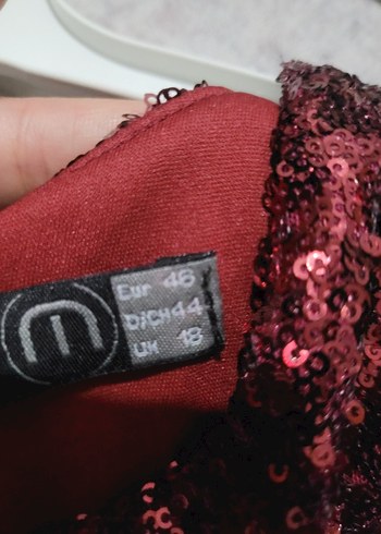 Bordo Siyah Uzun Kollu Abiye Elbise - Görsel 14