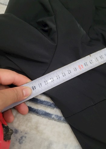 Kadın Siyah Uzun Fermuarlı Ceket - Görsel 4