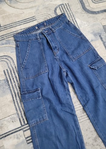 Kadın Lacivert Bol Kesim Denim Pantolon - Görsel 3