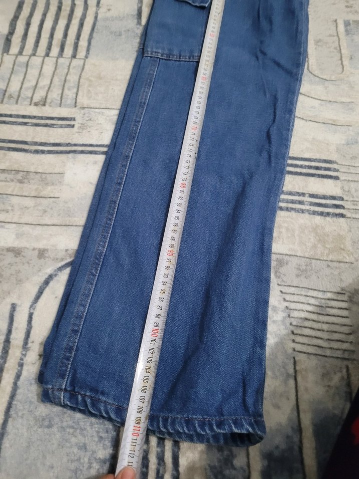 Kadın Lacivert Bol Kesim Denim Pantolon - Görsel 5
