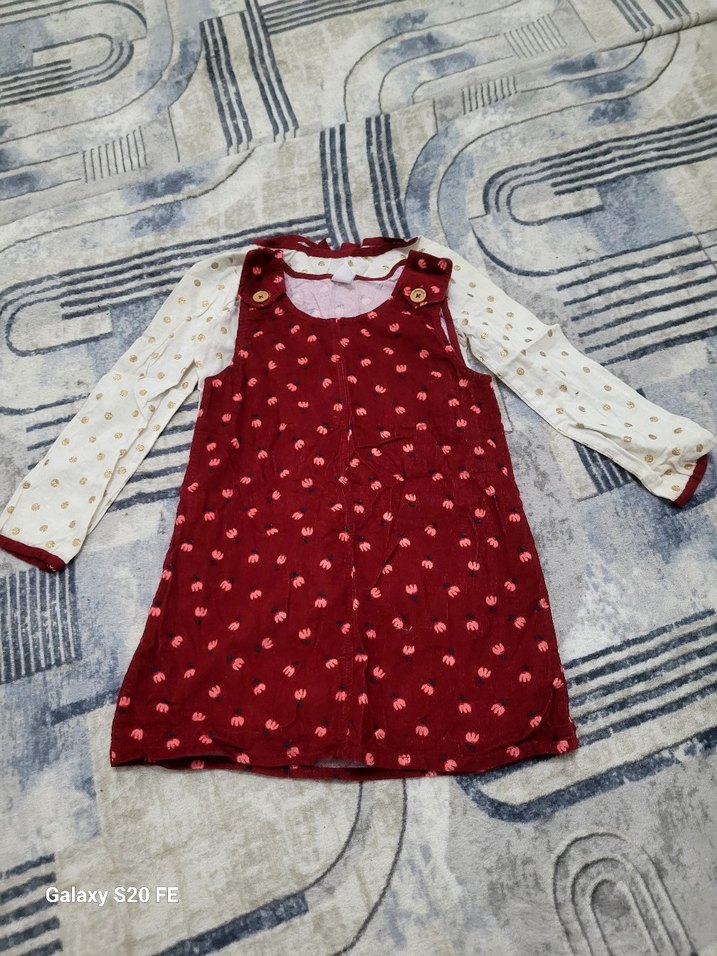 Bordo Bohem Tarzı Kız Tulum ve Uzun Kollu Body - Görsel 2