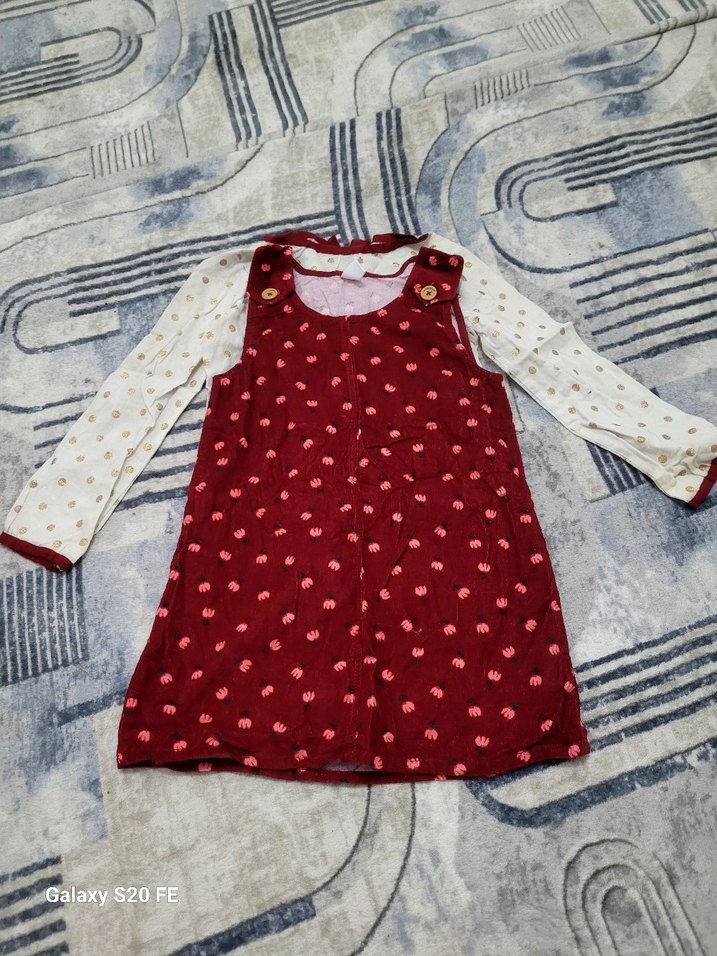 Bordo Bohem Tarzı Kız Tulum ve Uzun Kollu Body - Görsel 3