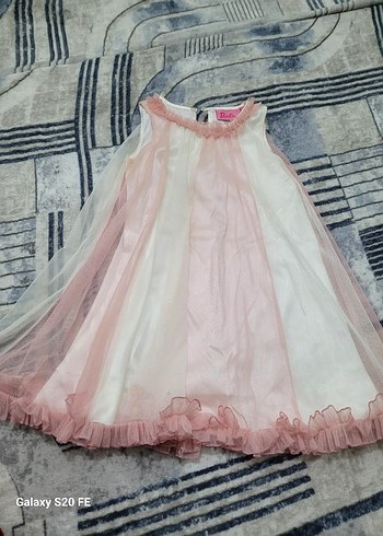 Pembe Dantelli Askısız Kız Elbisesi - Görsel 9