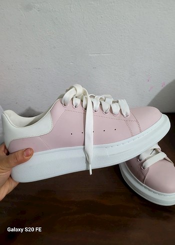 Pembe Platform Topuklu Kadın Spor Ayakkabı - Görsel 4