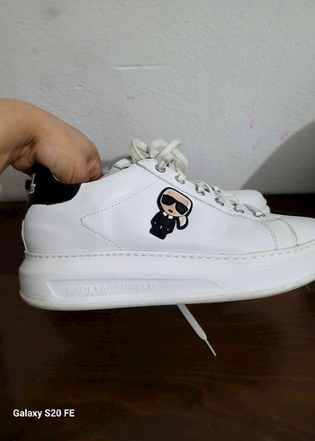 Beyaz Platform Topuklu Kadın Spor Ayakkabı - Görsel 2