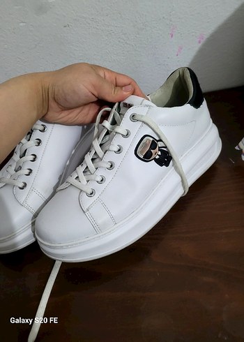 Beyaz Platform Topuklu Kadın Spor Ayakkabı - Görsel 5