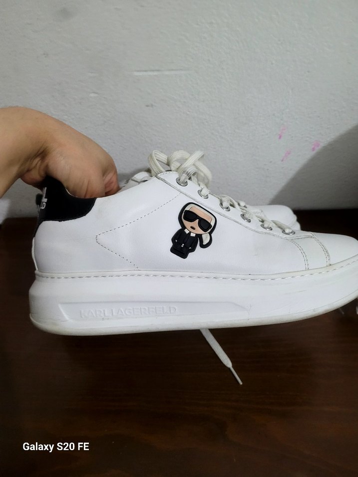 Beyaz Platform Topuklu Kadın Spor Ayakkabı - Görsel 2