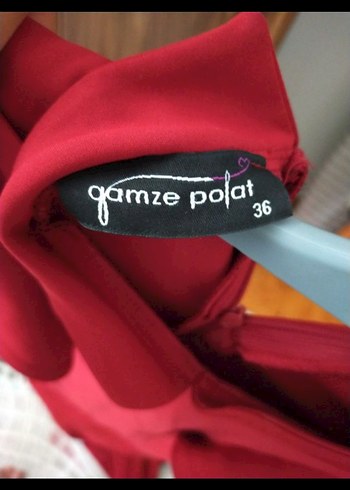 36 Beden bordo Renk Bordo Uzun Kollu Drapeli Kadın Elbise