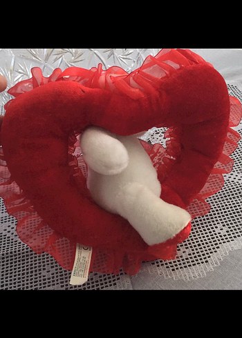 Kırmızı Kalp Figürlü Peluş Oyuncak Ayı - Görsel 4