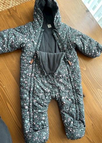 Kız Bebek Desenli Gri Tulumu - Görsel 4