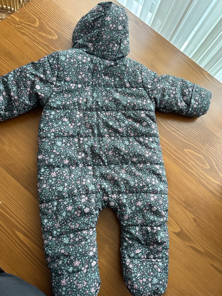 Kız Bebek Desenli Gri Tulumu - Görsel 2