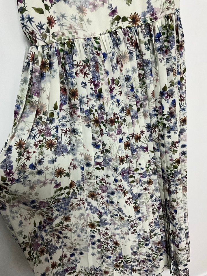 Çiçek Desenli Uzun Askılı Bohem Elbise - Görsel 2