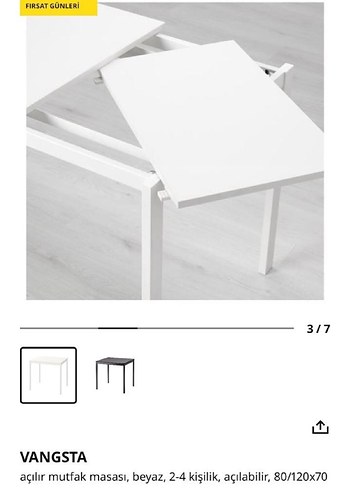 Beyaz vangsta ikea masa - Görsel 7