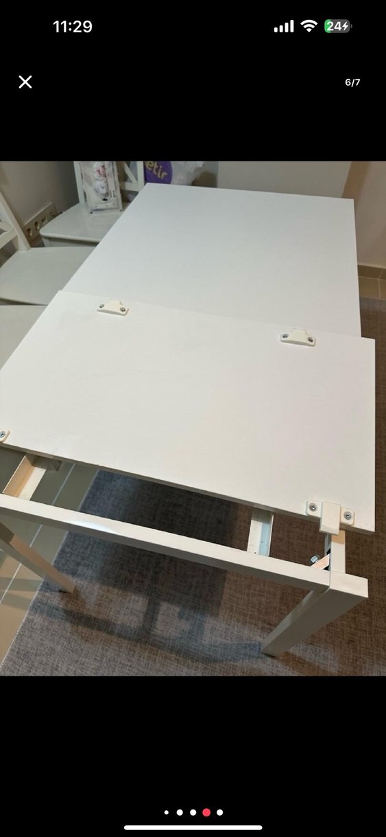 Beyaz vangsta ikea masa - Görsel 2