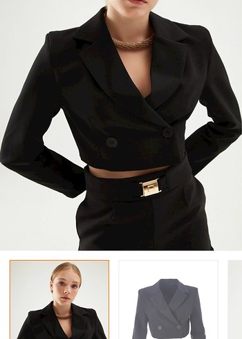 Zara Sik Siyah Kisa Blazer Ceket