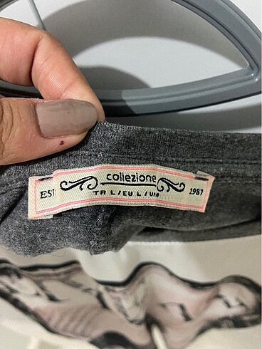 l Beden çeşitli Renk gri beyaz t-shirt