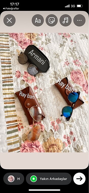Rayban armani Orjiiiiinallllll satılılk gözlükler