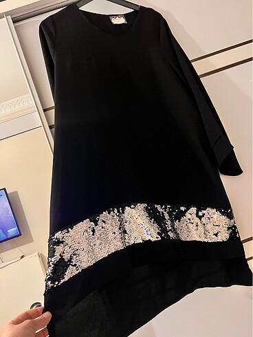 Tunik bluz pul payetli