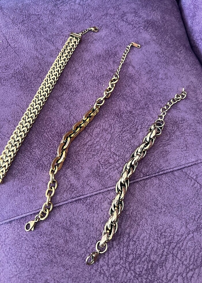 Harika çelik bileklik kolyeler..adet fiatıdır - Görsel 2