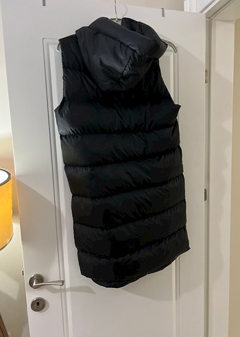 harika yep yeniiii  Kadın Siyah Kapüşonlu Şişme Yelek - Görsel 4