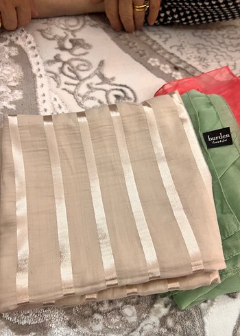 Kadın Pastel Renkli İpek Görünümlü Şal karışık - Görsel 4