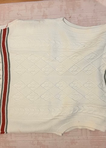 twist Beyaz V Yaka Örgü Kadın Süveter - Görsel 2