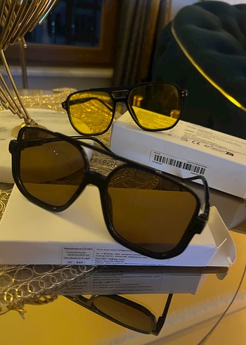 Sarı Şeffaf Avant-Garde Kadın Gözlüğü - Görsel 3