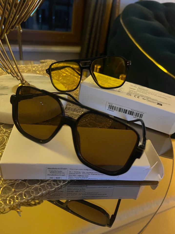 Sarı Şeffaf Avant-Garde Kadın Gözlüğü - Görsel 3