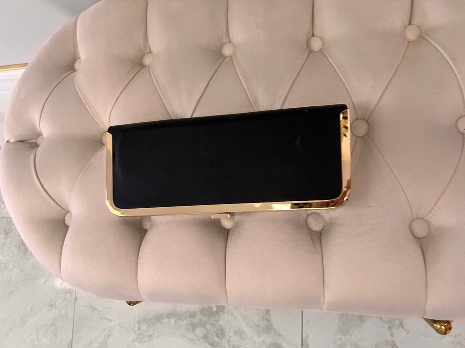 Siyah Süet Tokalı Kadın Portföy Çanta - Görsel 2