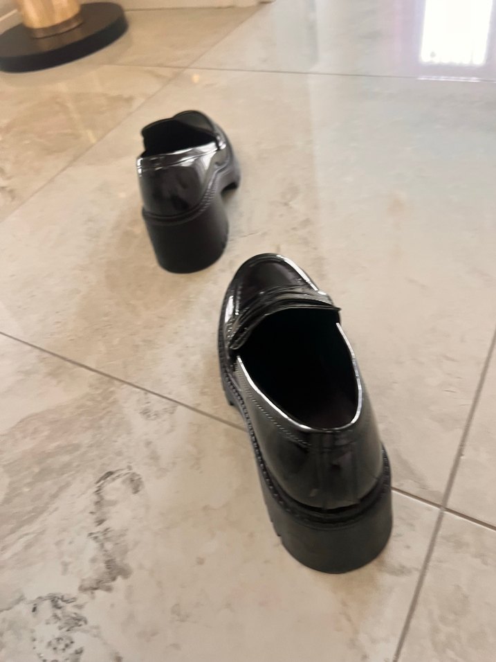 Kadın Siyah Platform Topuklu Gotik Loafer - Görsel 5