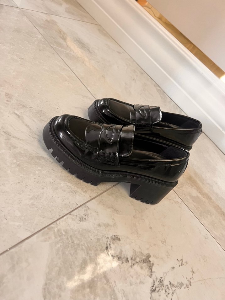 Kadın Siyah Platform Topuklu Gotik Loafer - Görsel 2