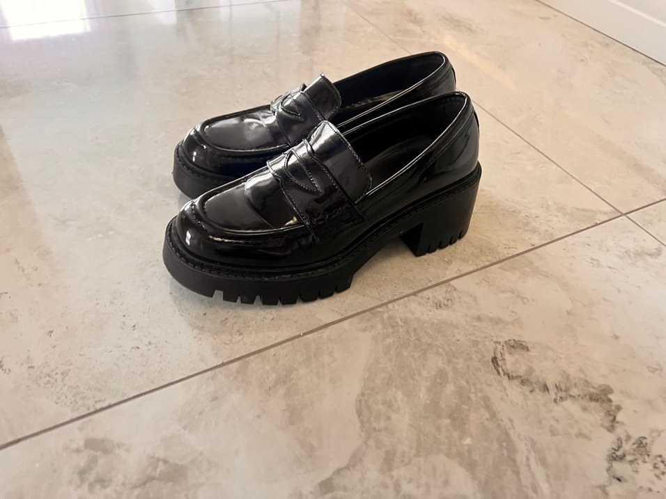 Kadın Siyah Platform Topuklu Gotik Loafer - Görsel 3