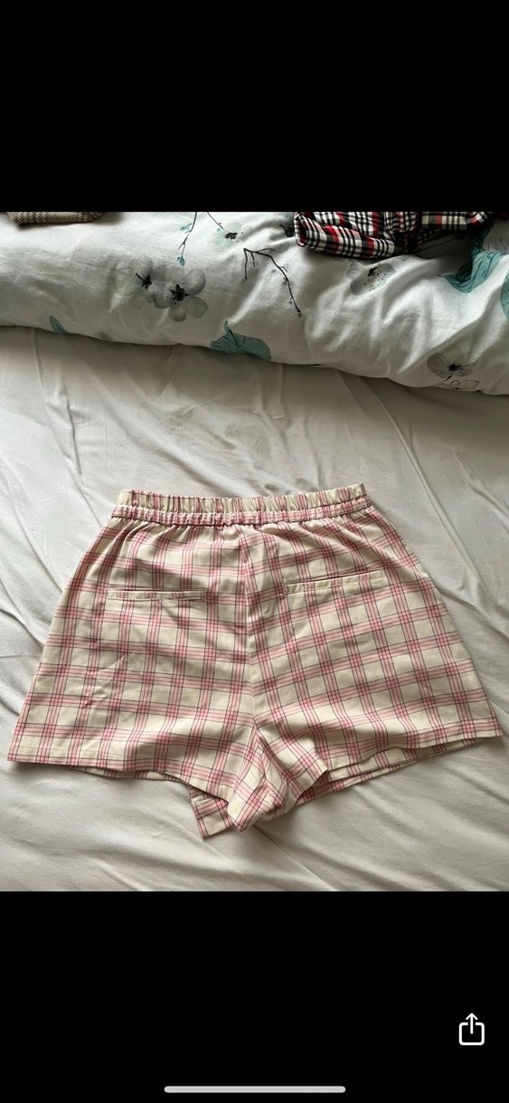 Bershka Pembe Ekose Mini Etek - Görsel 3